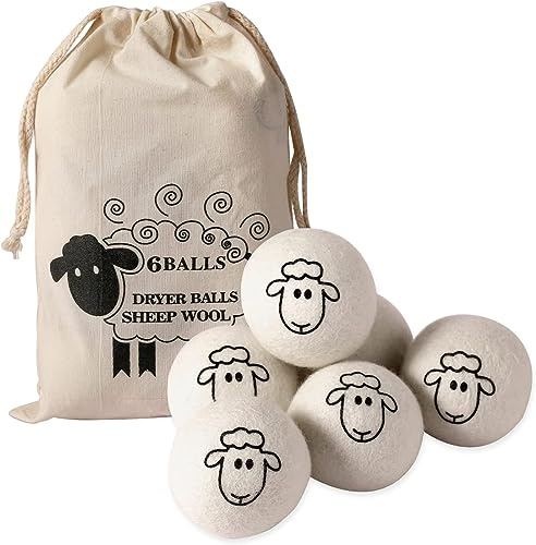 Palline per asciugatrice riutilizzabili XL in lana ammorbidente palla extra large biologica con motivo animale riduce l'elettricità statica ammorbidisce accorciare l'asciugatura dura 1000 carichi