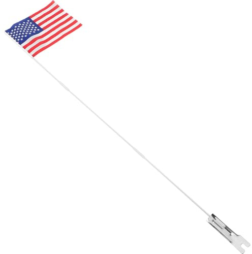 Healifty Banderín de Seguridad para Bicicleta Infantil Naranja Mástil Sólido de Fibra de Vidrio de 3 Secciones 38 CM Cada Una Bandera Usa 20X28 CM Accesorios 2 Tubos