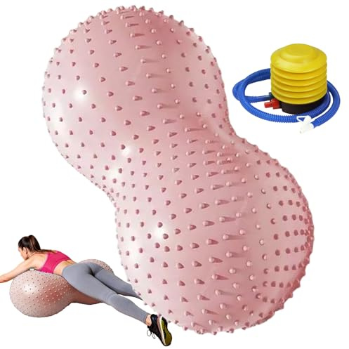 Genérico Balones De Gimnasio Ejercicio - 45x90 CM Pelota De Fitness | Balon Yoga Cacahuete | Masajeador De Equipo | Bomba De Pelota De Ejercicio para Yoga, Pilates, Embarazo