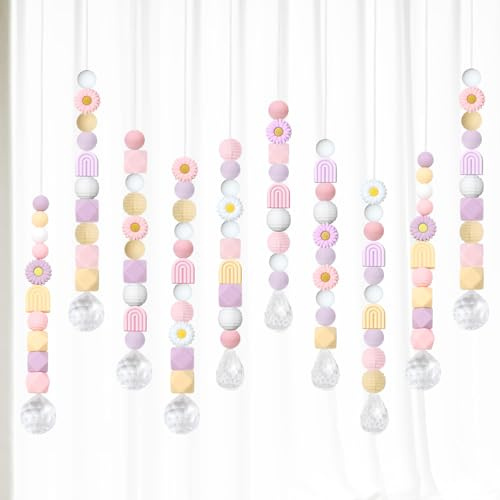 8 stycken Suncatcher solfångare kristall solfångare pysselset kristall vindklocka solfångare pyssel hängande kristallkula gör-det-själv kristaller hänge, ljusfångare kristaller, för fönster hus
