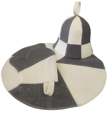 Juego de accesorios de sauna: gorro, guantes, esterilla aislante, absorción eficiente del sudor, alfombrilla de fieltro aislante del calor, guantes de sauna