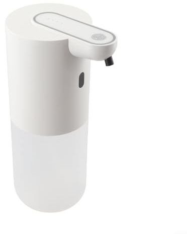 Dispenser di sapone intelligente P8 400 ml, dispenser automatico di disinfettante per le mani in schiuma, 4 modalità, sensore touchless, spruzzatore da parete bianco (spray)