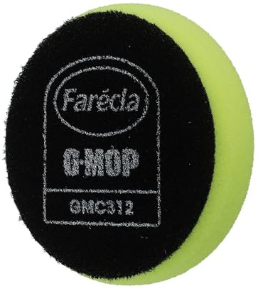 FARECLA GMC312 G.MOP Yellow Advanced Applicator Range Head Sponge Foam Pack of 5, Includes a Hook'N'Loop System, Designed for Scratch Swirl Removal. Rugged construction for long lifespan