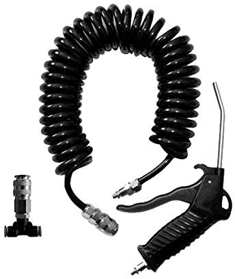IGOERTZ Druckluft-Set Druckluftpistole Luftpistole LKW Auto Spiral-Druckluftschlauch Ausblaspistole