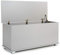Home Source Ottoman Storage Chest Grey Toy Chest Bedding or Blanket Box Large Wooden (Grey)