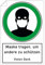 stempel-fabrik – 3 Stück Aufkleber Maske tragen, um andere zu schützen mit Piktogramm – selbstklebende Maskenpflicht Hinweisschilder für Arztpraxen, ÖPNV, Einzelhandel uvm. (300 x 200 mm | Weiß)