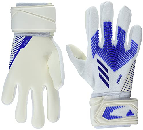 adidas Unisex-Adult League Goalie Predator Gloves, White/Blue, 6