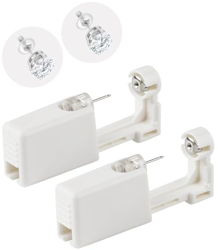 LeFeirr Disposable Ear Piercing Kit Painless Ear Piercing Gun Tool with Ear Studs, 2 Pack