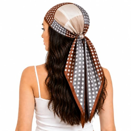 FAIRYGATE Satin Head Scarf Silky Like Square Paisley Print Hair Small Scarfs for Women Sale Neckerchief Bandanas