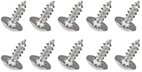 QUARKZMAN 2x6mm selbstschneidende Schrauben x 50Stk. 304 Edelstahl Kreuzschlitzschraube Befestigungselemente Bolzen Flachkopf für Bau und Reparatur, [Silber]