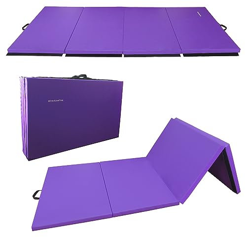 Fitvids Allzweck-Matten, extra dick, hohe Dichte, reißfest, für Gymnastik, Fitnessstudio, Gymnastik, Aerobic, 122 x 22 x 61 cm, Violett