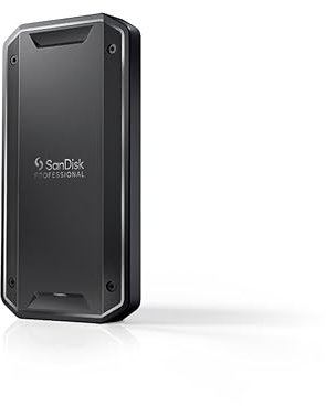 SanDisk Professional 2TB PRO-G40 SSD external Drive, Portable SSD, up to 3000 MB/s, Solid State Drive, Thunderbolt 3 (40Gbps), USB-C (10Gbps), Ultra-rugged IP68 dust/water resistance. Formatted exFAT