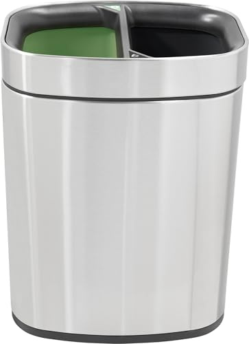 Corby Newport Dual Recycling Bin in Brushed Stainless Steel