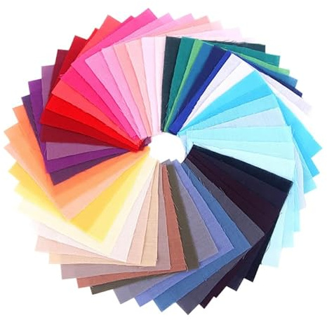 KONTONTY Lot De 100 Tissus En Coton 4X4 Pouces Pour Patchwork Bricolage Couture Quilting Artisanat Décoratif