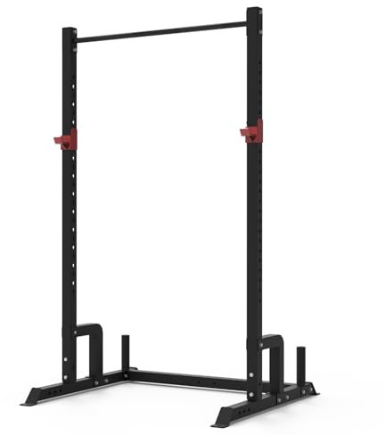 Train Hard® Frei kombinierbare Half Cage Kniebeugeständer Squat Rack Power Rack Smith Machine Multipresse Modell 2024 (A:1F09750TH)