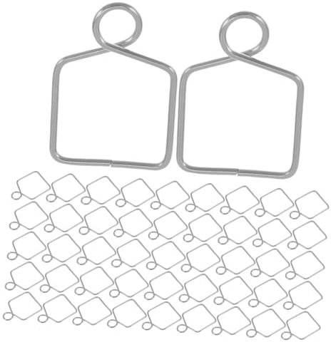 MOLUCKFU 100stücke Metallkristallclips Befestigungsklammern Für Kronleuchter Silberfarben Ersatz-verbinder Für Kristallprismen Diy-lichtzubehör