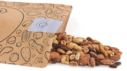 Makadamia - Mix di Frutta Secca 500 g - Mix Picoteo - Anacardi Tostati Salati, Uvetta Sultanina, Mandorle Tostate Salate, Arachidi Tostate.