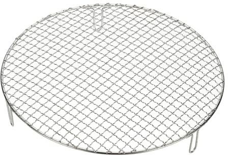 uxcell 14 Inch Round Cooking Rack, Stainless Steel Canning Racks with Legs, Barbecue Mesh Grill for Baking Cooling Steaming Cookware