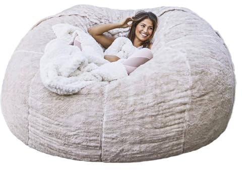 Fodera per poltrona a sacco gigante per adulti e bambini senza imbottitura, morbida e soffice fodera per divano letto a sacco in velluto, adatta per camera da letto e dormitorio