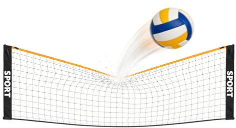 Rete da Badminton - Facile montaggio, attrezzatura pieghevole | Rete da pallavolo per giardino | Per sport in famiglia spiaggia campo giochi all'aperto al coperto allenamento