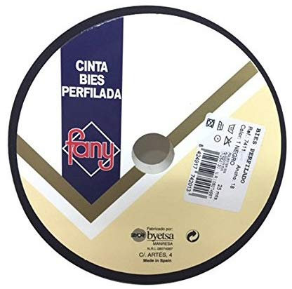 Schwarzes Schrägband (25 Meter)