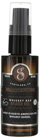 Suavecito Premium Blends Beard Oil - Leave-In Beard Conditioner For Softening Hair, Hydrating Skin, Eliminating Beard Dandruff, Healthy Beard Growth - Whiskey Bar Fragrance - 1 oz