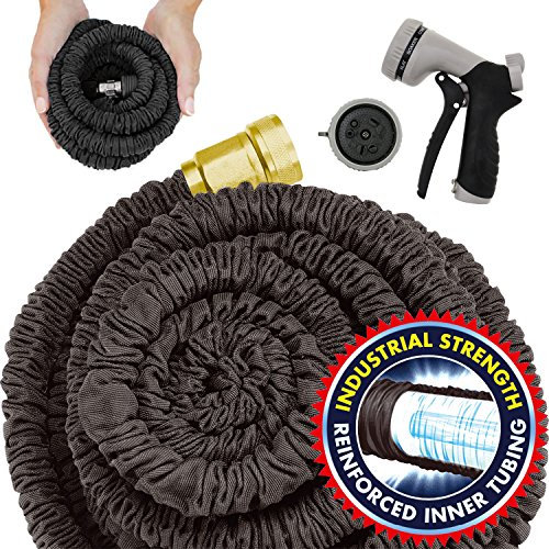 Taylor & Brown 50FT Expanding Garden Water Hose Pipe with 7 Function Spray Gun Expandable Flexible Magic Hose Anti-Leakage Lightweight Easy Storage Green