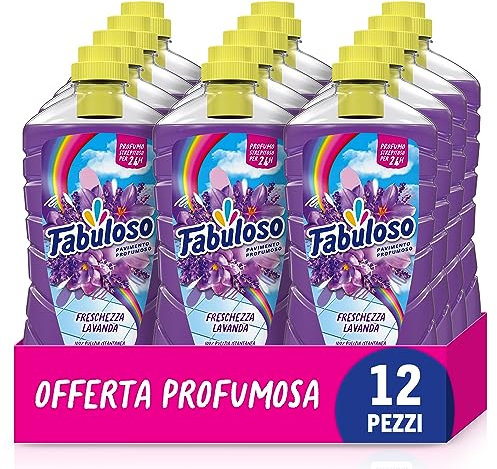 Fabuloso Detersivo Pavimenti Lavanda 950ml | Detergente Multiuso | 100% Pulizia Istantanea | Profumo per 24 ore | Formula Biodegradabile al 98% | 99% Ingredienti di Origine Naturale*