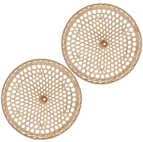 2 St Lampskärm Strandhatt i Strå För Kvinnor Stråhatt Rishatt Halm Bred Hatt Flätade Ljuskrona Nyanser Hatt Japansk Naturlig Vävd Hatt Vävd Halmhink Led Flicka Barn Bambu