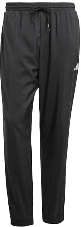 adidas Hombre Essentials Small Logo Stanford Elasticated Pants, Black/White, L