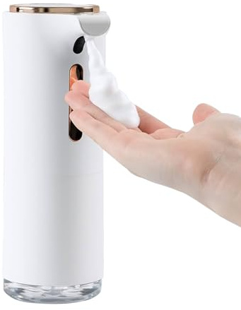 BEZADI 300ml Foam Soap Dispenser Sensor Infrared Electric Household Touchless Soap Dispenser for Bathroom, Kitchen, Hotel, Restaurant, Powered by 4 AAA Batteries