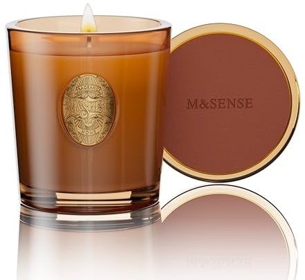 M&SENSE Varm fudge espresso doftljus, 260 g doftljus i burk naturligt sojaljus, 50 timmars brinnande, ljusgåvor födelsedagspresent för kvinnor och män