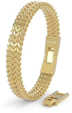 SERASAR Herren Accessoires Gold Armband Herrenarmreif Armschmuck Schmuck Herrenschmuck Armkette Flecht Wickelarmband Bracelet Men