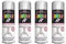 PNJB All Purpose White Satin Finish Spray Paint, Quick Drying, All-Purpose Spray Paint, Surface Matt Finish, Use on Metal Wood & Plastic, 250ML, (4PCS)