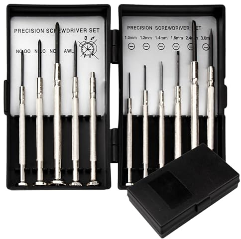 11 pezzi set cacciaviti precisione,cacciavite per occhiali,cacciavite di precisione,cacciavite,Kit di Riparazione Portatile,per riparazione occhiali,orologi,fotocamere