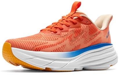 ALLSWIFIT Men's Slip On Walking Shoes Hands-Free Cushion Running Tennis SwiftPlush Non-Slip Comfortable Workout Gym Athletic Fashion Sneakers,Size 8,Orange,AMUMRS2512