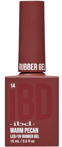 IBD Rubber Gel - Warm Pecan - 15 ml - Made in USA - Premium Nail Polish for Durable, Natural Manicure and Smooth Nails - LED/UV Varnish