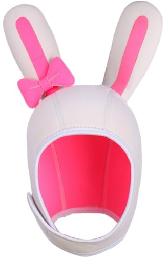 Cute Bunny Ears Wetsuit Hood Neoprene Scuba Diving Hood for Women Children, Scuba Dive Cap Hat Thermal Surfing Hood for Snorkeling Swimming