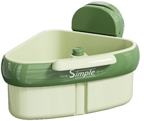 EUBSWA Scolapiatti per lavello, inserto per lavello con ventose, design moderno, scolapasta da cucina per piatti e verdure, supporto salvaspazio (verde)