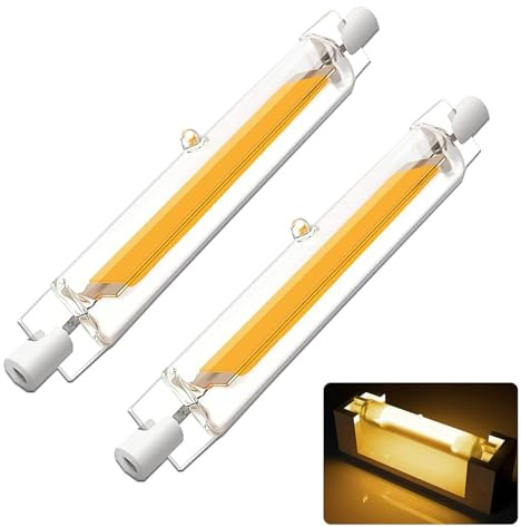 Asientep Lampadine R7S LED 118 mm dimmerabili, bianco caldo 3000 K 2000 lm, LED R7S 118 mm 20 W equivalenti a lampadina alogena 200 W, senza sfarfallio, AC 220-240 V, illuminazione a fascio 360 gradi