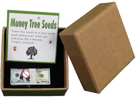 Giocattolo scherzoso - Confezione regalo scherzo albero soldi, 1,97x1,97 pollici Tema denaro Trucco Fidget Prop, Scatola schezo schrzo amici | per uomini Famiglia Amici Colleghi Compleanno Natale Ri