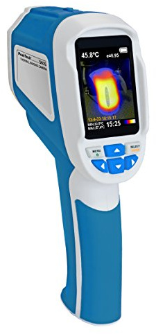 PeakTech infrarouge caméra thermique avec solution 60 x 60 pixels Therma Disques et appareil photo – Véritable avec carte Micro SD pour photos, 1 pièce, gris/bleu, P 5605