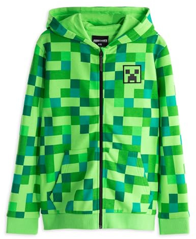 Creeper Officiel caractère Zip Up Hoodie de Minecraft Enfants/Garçon