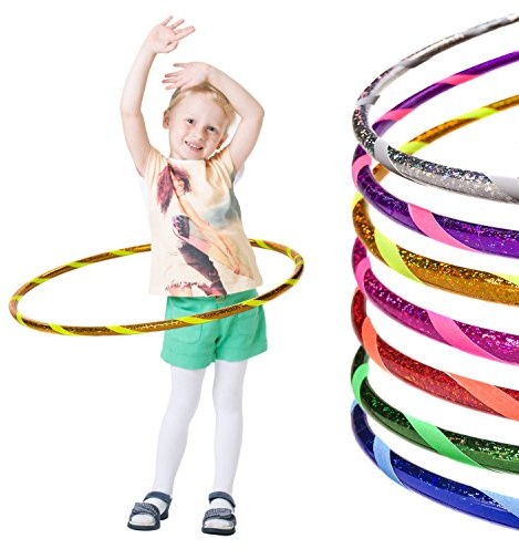 Glamour Kinder Hula Hoop Reifen Ø60cm, Gelb-Gelb