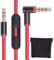 baolongking Ersatzkabel Für Dr Dre Beats Monster Kopfhörer Fernbedienung Kabel Pro Solo Studio Mixr Aux Hilfs Lead (Schwarz & Rot)