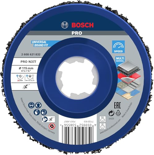 Bosch Accessories 2608621832 Disco de Limpieza X-Lock N377 (Metal y Acero Inoxidable, diámetro 115 mm, Accesorio de Amoladora), Na, diametro 115 mm