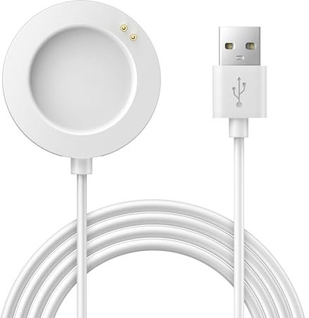 TiMOVO Ladekabel Kompatibel mit Xiaomi Watch S3/Watch H1/Watch 2 Pro/Watch S2, 1M Ersatz USB-C Ladekabel Kabel,Magnetisch USB Lade Dock Kabel für Xiaomi Watch Zubehör, Weiß