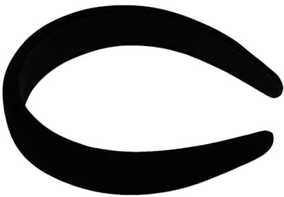 Samt-Haarreifen Damen Retro Schwarz 3 cm – Stirnband für Alltag & Fest
