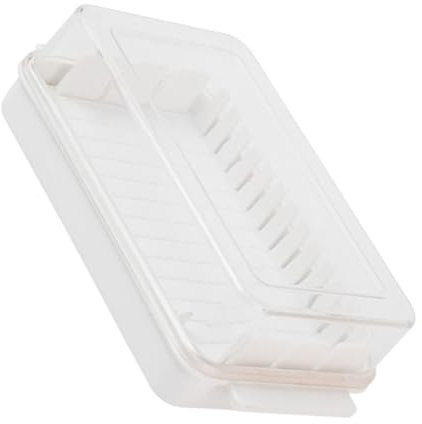 Didiseaon Scatola Per Il Taglio Del Burro Taglia Burro Piatto Bidone Crivello Contenitore Per Il Burro Fine Spargitore Slicer Di Formaggio Burri Contenitore Al Burro Con Coperchio Pp Bianca