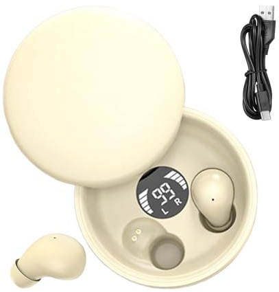 Invisible Earbuds - Wireless Discreet Noise Block Side Sleepers Earphones | Discreet Earbuds With Charging Case For Indoor Home Work Gym Travel Outdoor And Other Places